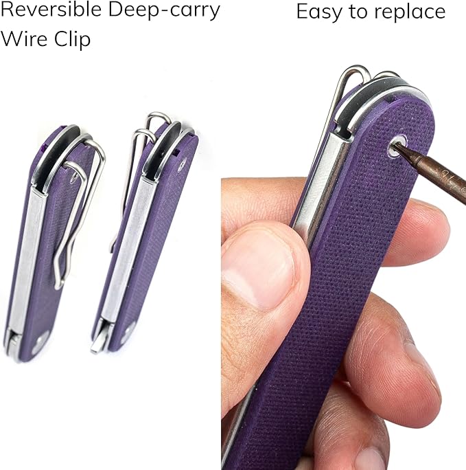 REALSTEEL IRIS Pocket Knife, Folding Knife, Flipper, Liner Lock, 2.99" 12C27 Steel Blade, Lightweight G10 Handle, 1.74oz, Deep-carry Pocket Clip, EDC Outdoor Indoor, Gifts for Men Women Camping Hiking Climbing Fishing (Coyote G10)