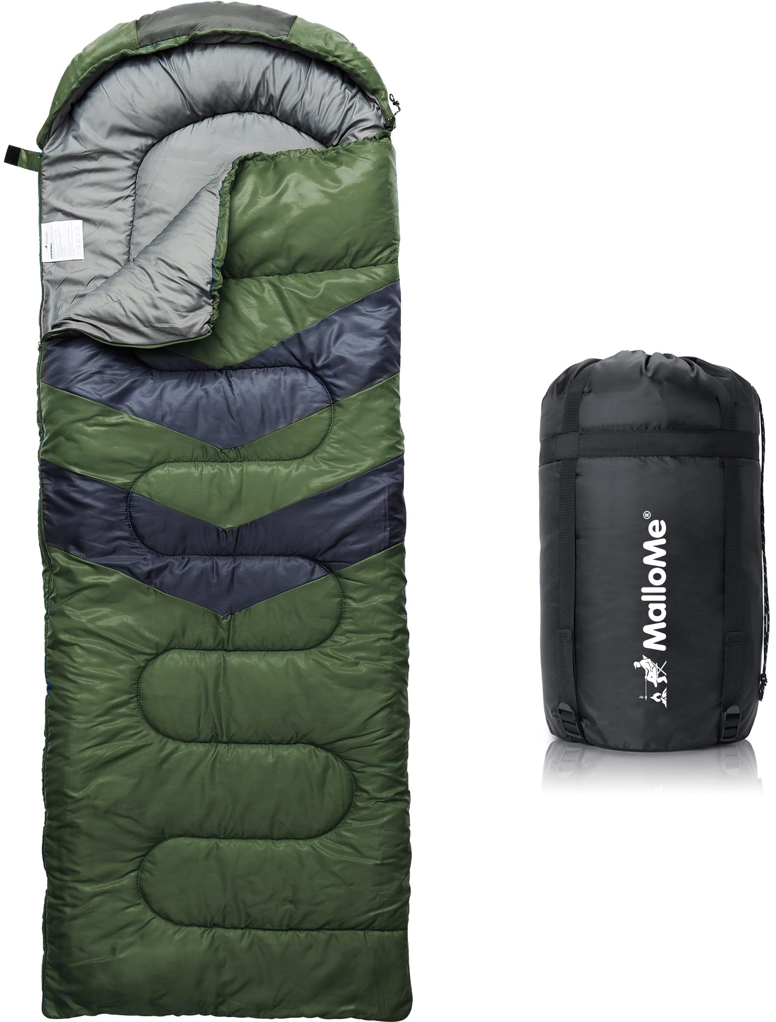 MalloMe Sleeping Bags for Adults Cold Weather & Warm - Backpacking Camping Sleeping Bag for Kids
