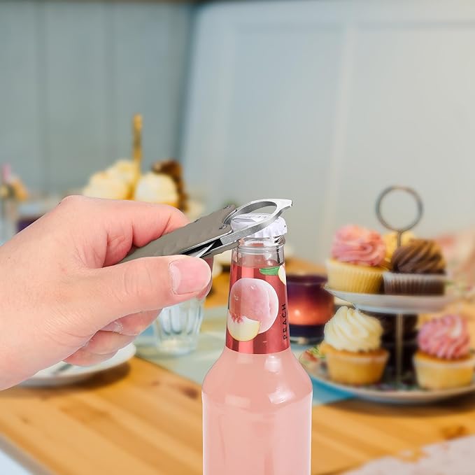 FLISSA 4" Small Folding Pocket Knife, Lightweight Utility Knife, Desert Tan G10 Handle, EDC Pocket Knife with 8Cr13MoV Steel Blade, Carry Pocket Clip, Bottle Opener and Flat Head Screwdriver, Liner Lock