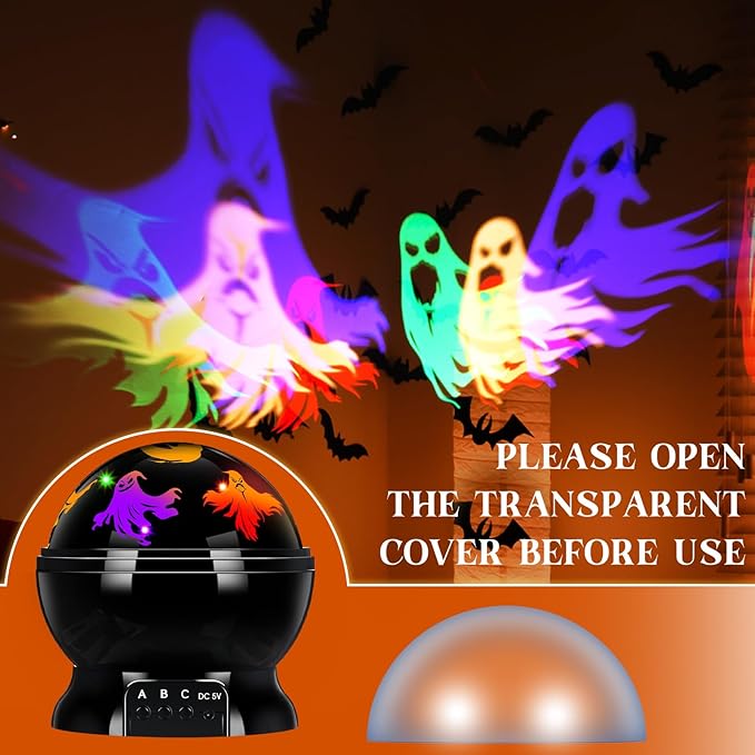 Halloween Projector Lights Indoor Scene LED Light Spooky Ghost Decorative Halloween Night Light Projector Lighting Projectors Lamp for Party Holiday Decor