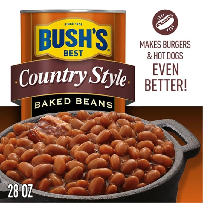 Bush's Best Baked Beans, Sweet Country Maple, 1 Maple Cured Bacon (28oz), 1 Country Style (28oz), 1 Brown Sugar Hickory (28oz), (Variety Pack)