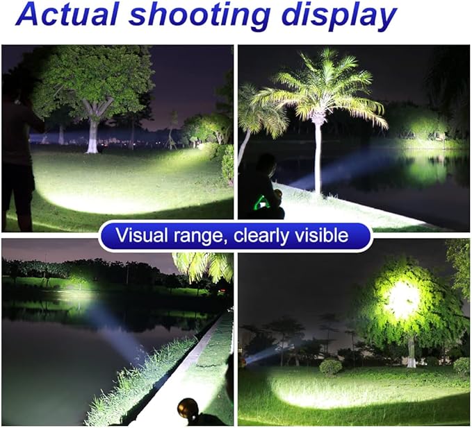 Coon Hunting Lights,High Power LED Headlamp,Super Bright Rechargeable Headlight,Waterproof Outdoor Spotlight Flashlight,Portable Green red Head lamp for Fishing Camping