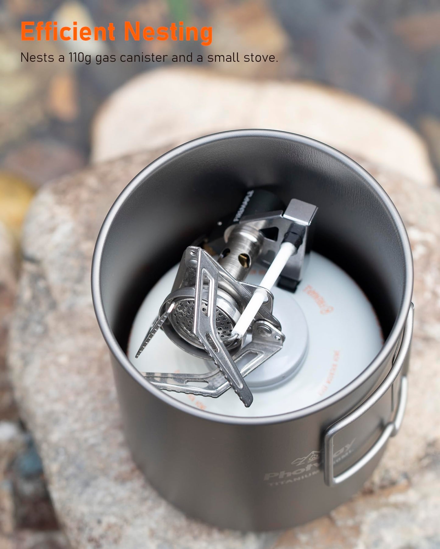 25oz (750ml) Titanium Camping Pot, Ultralight Backpacking Cookware & Campfire Mug for Hiking