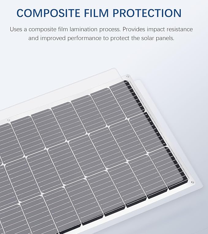 XINPUGUANG Flexible Solar Panel 100W 12V Monocrystalline Solar Kit Hightweight Module, 10A Charge Controller,Extension Cable for RV Boat Cabin Car (100W-1)