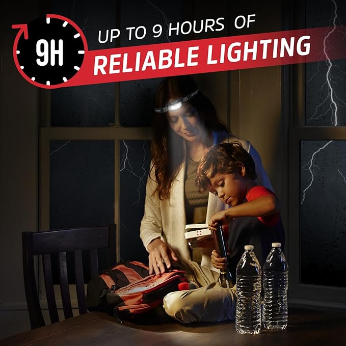 Energizer Universal Plus LED Headlamp, Lightweight Bright Headlamp for Outdoors, Camping and Emergency Light for Adults and Kids, Includes Batteries, Pack of 2