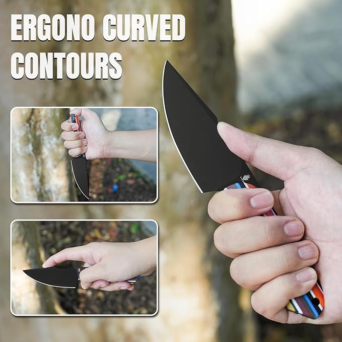 Kizer Harpoon Fixed Blade Knife with Sheath, 3.84??D2 Blade Hunting Knife with G10 Handle, Camping Fixed Blade EDC Knives for Hiking, Survival 1040M2