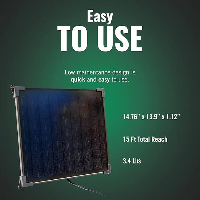 Battery Tender 17 Watt Solar Panel 12V Battery Charger with Charge Controller - IP67 Weatherproof - Mountable Lightweight Smart Charger - 021-1173