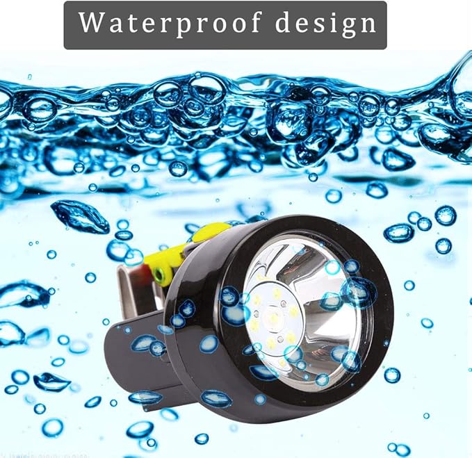 Rechargeable LED Mining Headlamp, Waterproof Explosion-Proof Miner Cap Light, High Power Helmet Headlamp for Coal Mining, Coon Hunting, Night Work, Hiking, Caving, Outdoor Adventure
