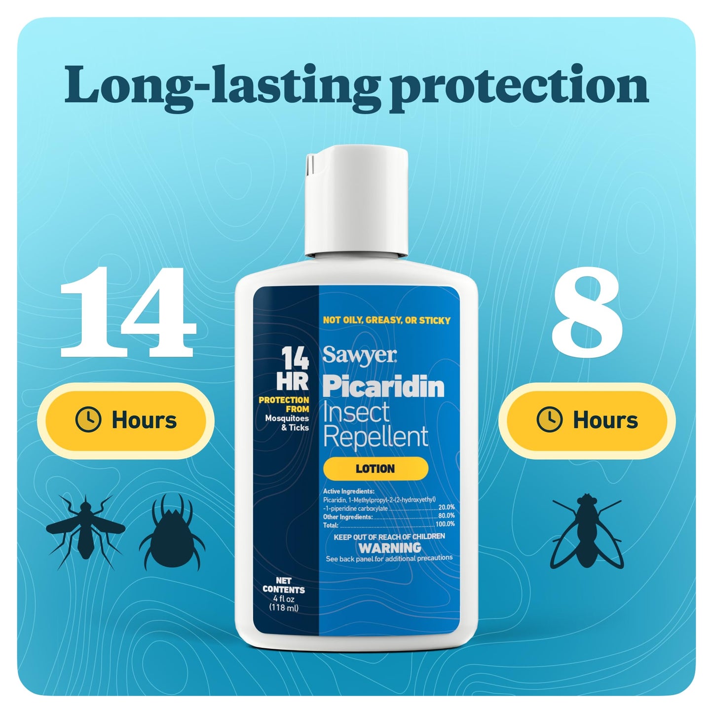 Sawyer Products SP564 Premium Insect Repellent with 20% Picaridin, Lotion, 4-Ounce