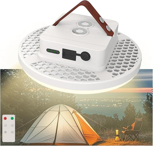 Camping Lantern 10500mAh Rechargeable Battery, 32W Ultra Bright LED Hanging Light with 3 Modes, Waterproof Portable Tent Lighting for Outdoor Emergency & Hiking