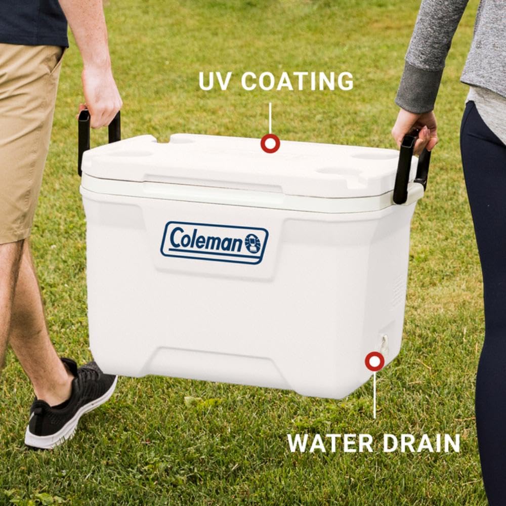 Coleman Classic Series 52qt Marine Cooler, Fully Insulated Lid & Body Keeps Ice up to 3 Days, Holds
