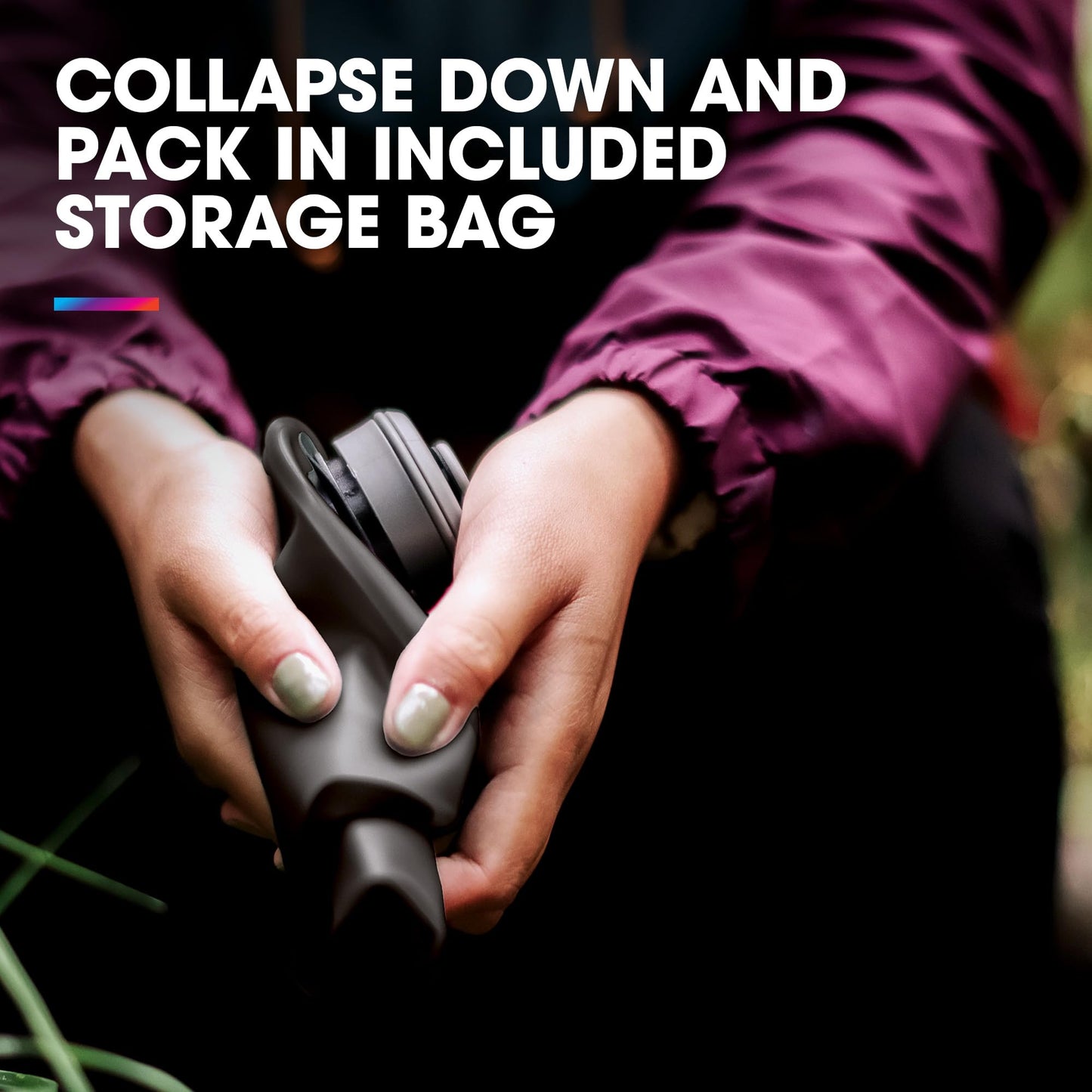 HydraPak Seeker Collapsible Camping Water Storage (2L, Mammoth Grey)