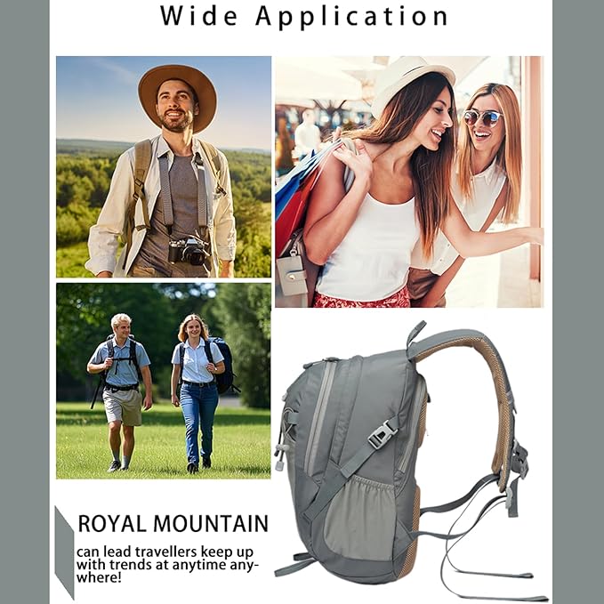 Small Hiking Backpack, 20L Lightweight Travel Backpacks For Men Women, Water Resistant Outdoor Day Pack, Ultralight Camping Daypack Backpacks, Durable Hiking Backpack Fit For Camping.(With Rain-cover)