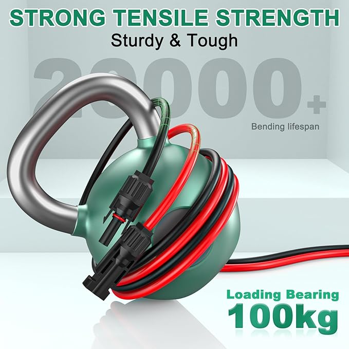 Oududianzi 12AWG XT60i Solar Cable 30FT, Solar to XT60i Cable 3 10 15 20 25 40 50FT, Solar Panel Connector to XT60i Adapter Cable, XT60i Solar Charging Cable for Portable Power Station - 30Ft