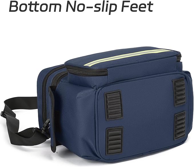 Medical Bag Empty First Aid Bag Home Health Nurse Bag, First Aid Storage, Medical Supplies Responder for Nursing Student,Therapist,Doctors Blue