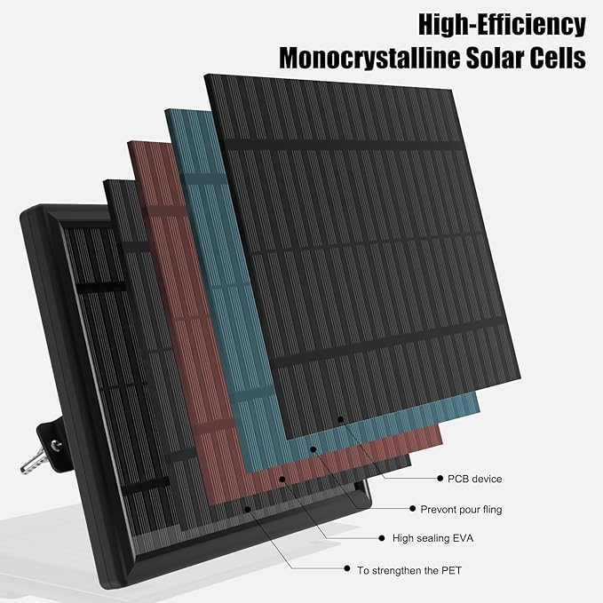 12V 3.6W Solar Panel Charger for Deer Feeders ??Waterproof Solar Battery Maintainer & Trickle Charger for Game Timers, Game Feeders & 12 Volt Rechargeable Batteries with Bracket & Alligator Clips