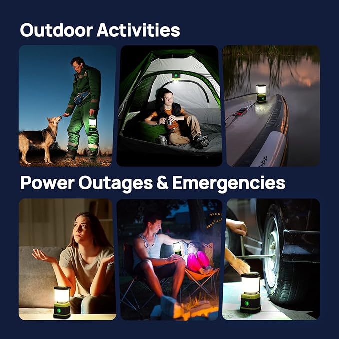 LED Camping Lantern, Consciot Battery Powered Camping Lights, 1000LM, 4 Light Modes, IPX4 Waterproof Tent Lights, Portable Flashlight for Power Outages, Emergency, Hurricane, Hiking, (Pack of 20)