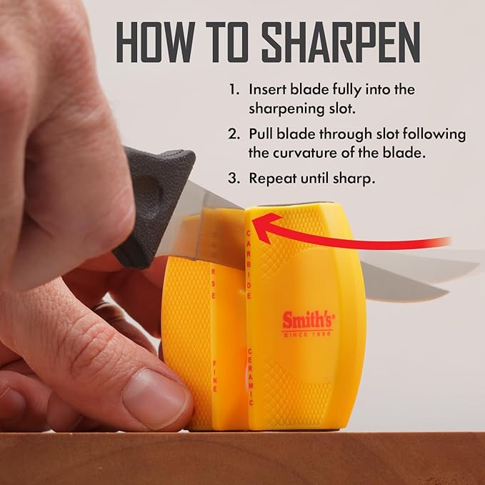 Kershaw 2.75" Tactical Pocket Knife Bundle with Smith's 2-Step Knife Sharpener for Fillet, Pocket, Hunting Knives