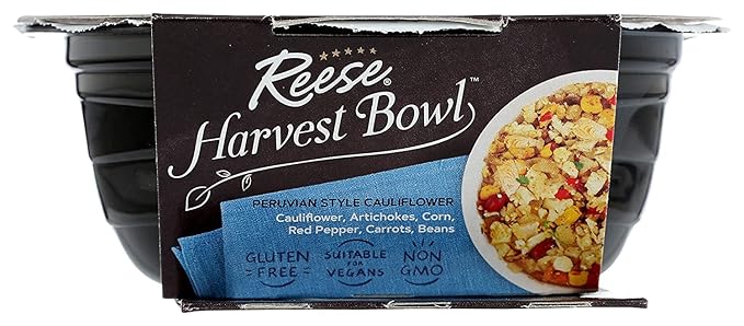 Reese Peruvian Veggie Harvest Bowl | Cauliflower, Artichokes, Corn, Carrots | High Fiber & Low Calorie (Pack of 8)