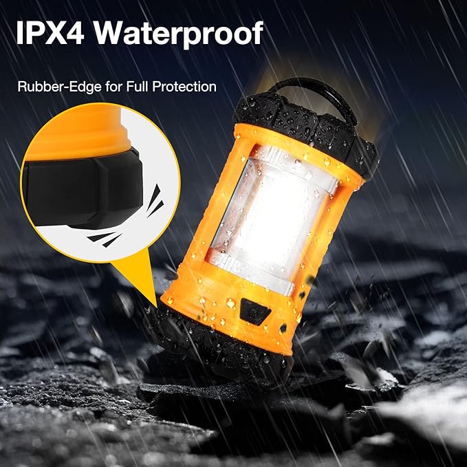 Camping Lantern, 3200LM Bright Camping Lights, 4600mAh Rechargeable LED Lantern, Flashlight for