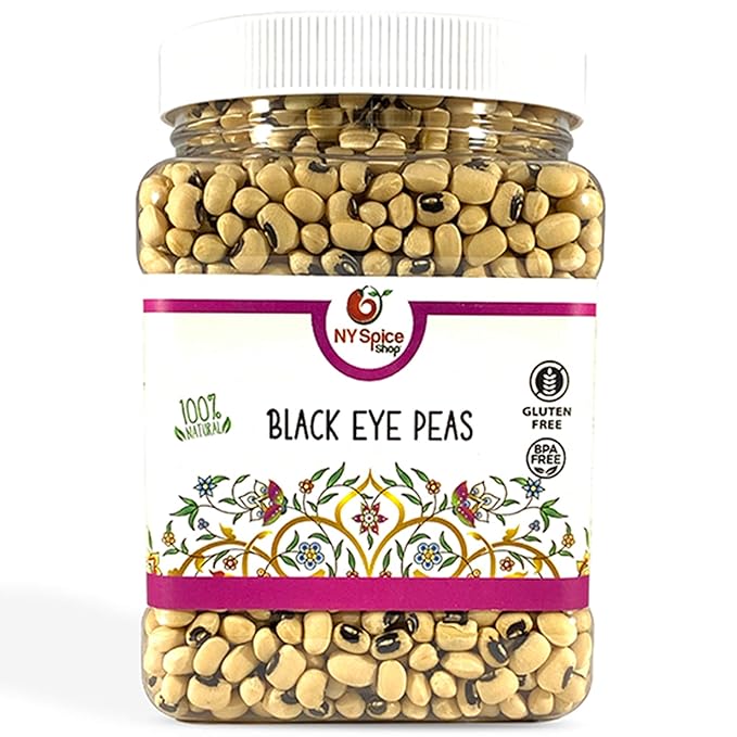 NY SPICE SHOP Black Eye Peas (Cowpeas) - 1.5 Pound Indian Whole Black Eyed Peas - Protein & Fiber Rich Lobiya - Black-Eyed Beans - Dry Black Eye Peas