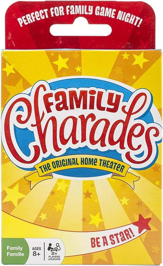 Outset Media Family Charades Card Game Travel Friendly - Includes Over 300 Charades - Perfect for Parties, Vacations, and Holidays - Ages 8+