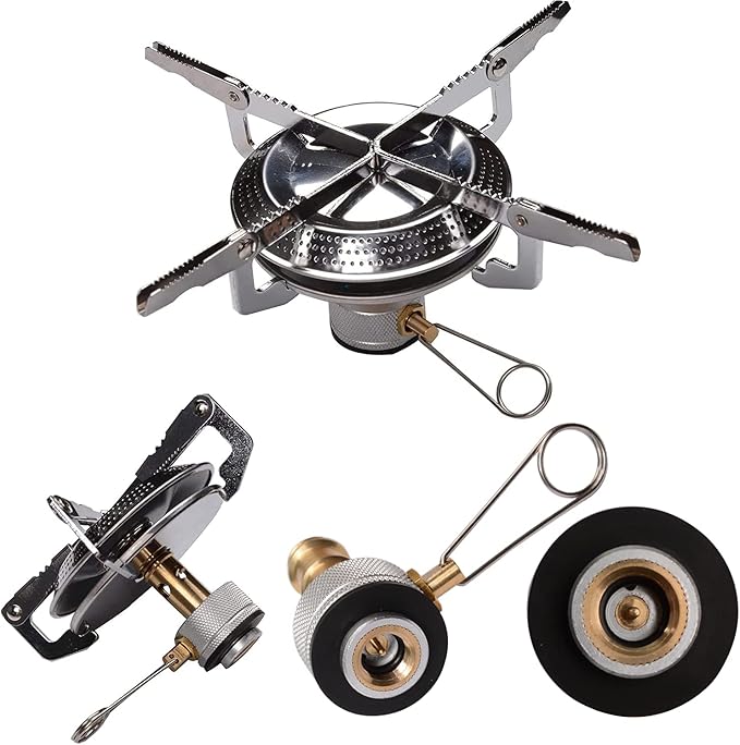 CHENBO Lightweight Outdoor Camping Stove - Foldable Gas Stove for Cookout and Backpacking