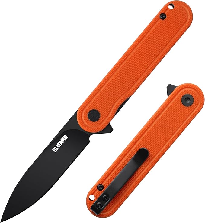 G040 Pocket Knife, 2.75'' D2 Steel Blade G10 handle, Small EDC Knife with Pocket Clip for Men Women, 2.1oz