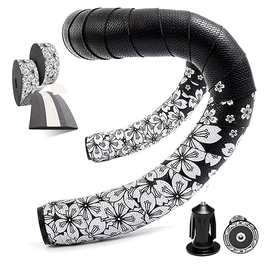 2pcs Bike Handlebar Tapes, Road Bicycle Bar Tape, Absorbent Bicycle Handle Bar Tape, Enhance Your Bicycle Handlebar Grip with These Bar Tape, Wrap Your Bike for an Awesome Comfortable Rid(YHHBlack)