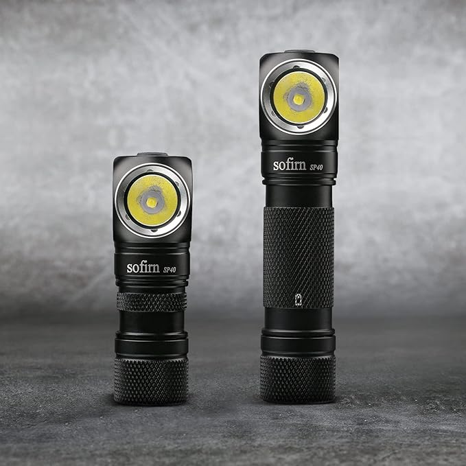sofirn SP40 Rechargeable Headlamp 1200 Lumen, Powerful 5500K LED Flashlight, Right Angle Headlight for Repairing Running Camping Hiking