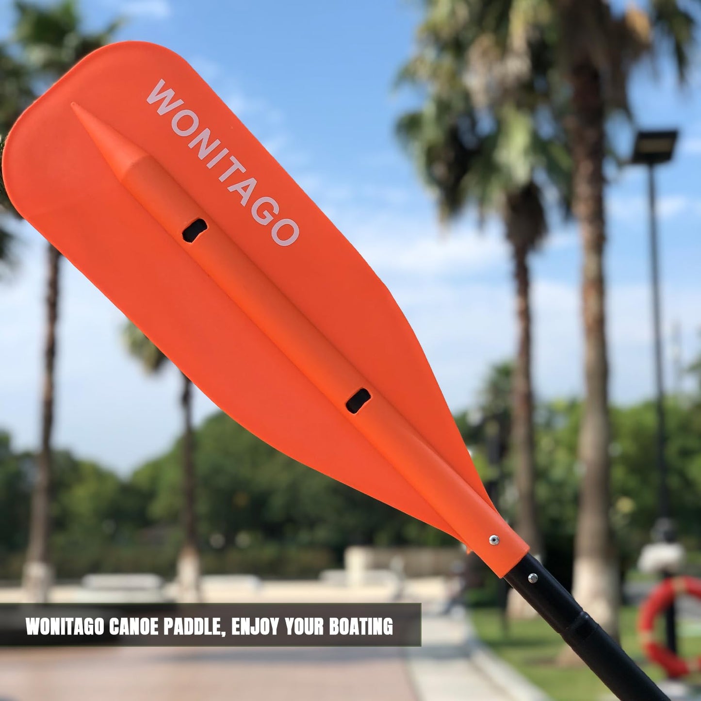 WONITAGO Adjustable Canoe Paddle, Collapsible Boat Paddle, 4-5 FT