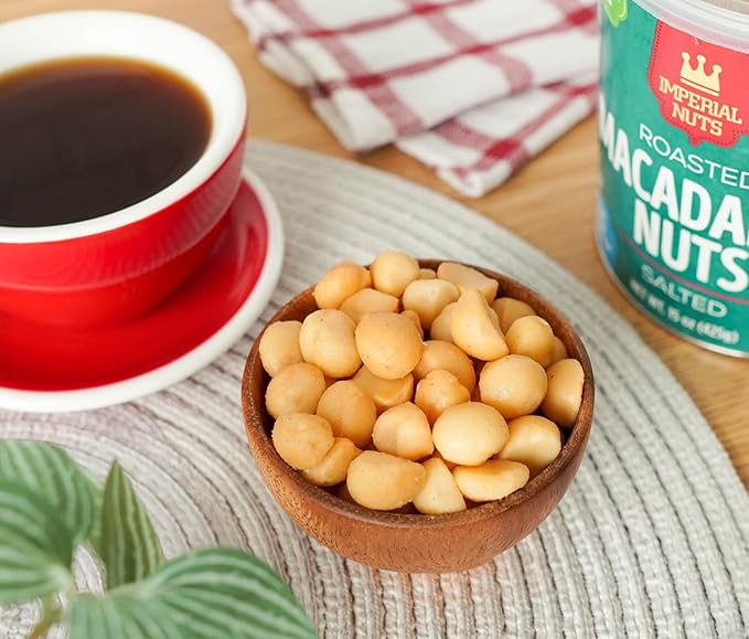 Imperial Nuts - Macadamia Nuts | Gluten Free, Vegan and Keto Friendly Food | Plant Based Protein, Delicious Buttery Taste | Kosher | Oil Roasted Salted