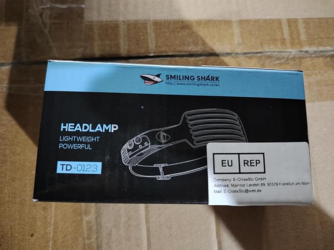 Smiling Shark Rechargeable Headlamp, 230°Wide Angle 6*White Light The Brightest LED Head Lamp with Motion Sensor Waterproof Headlight for Camping Hiking Outdoor, Head-Lamp-LED-Frontale-Rechargeable