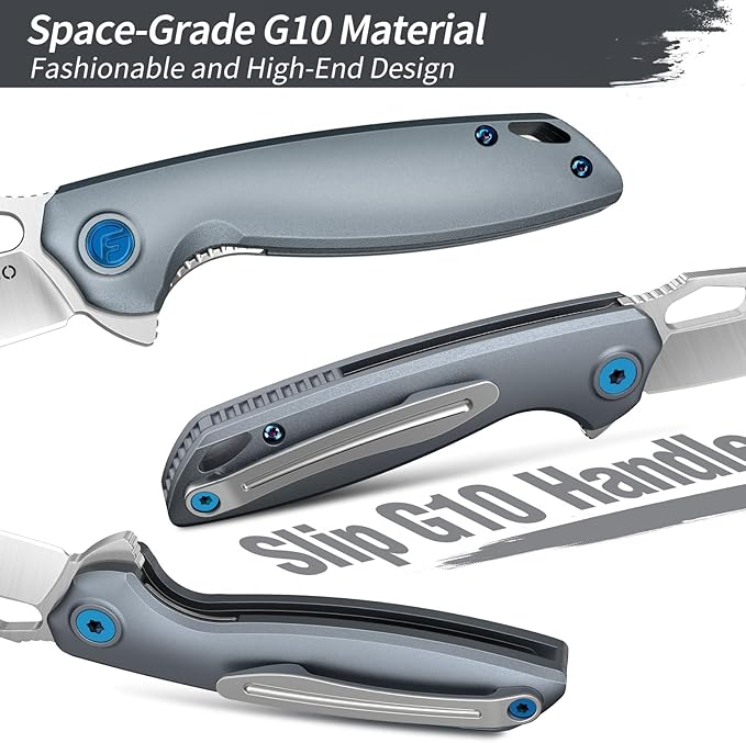 FINTISO Mini Pocket Knife 2.79" Small EDC Knife Premium Swedish 14C28N Blade, Folding Knife with 6061 Aluminum Alloy Handle, Camping Survival Hiking Knives, Best Gift for Men Women, Atlas Series