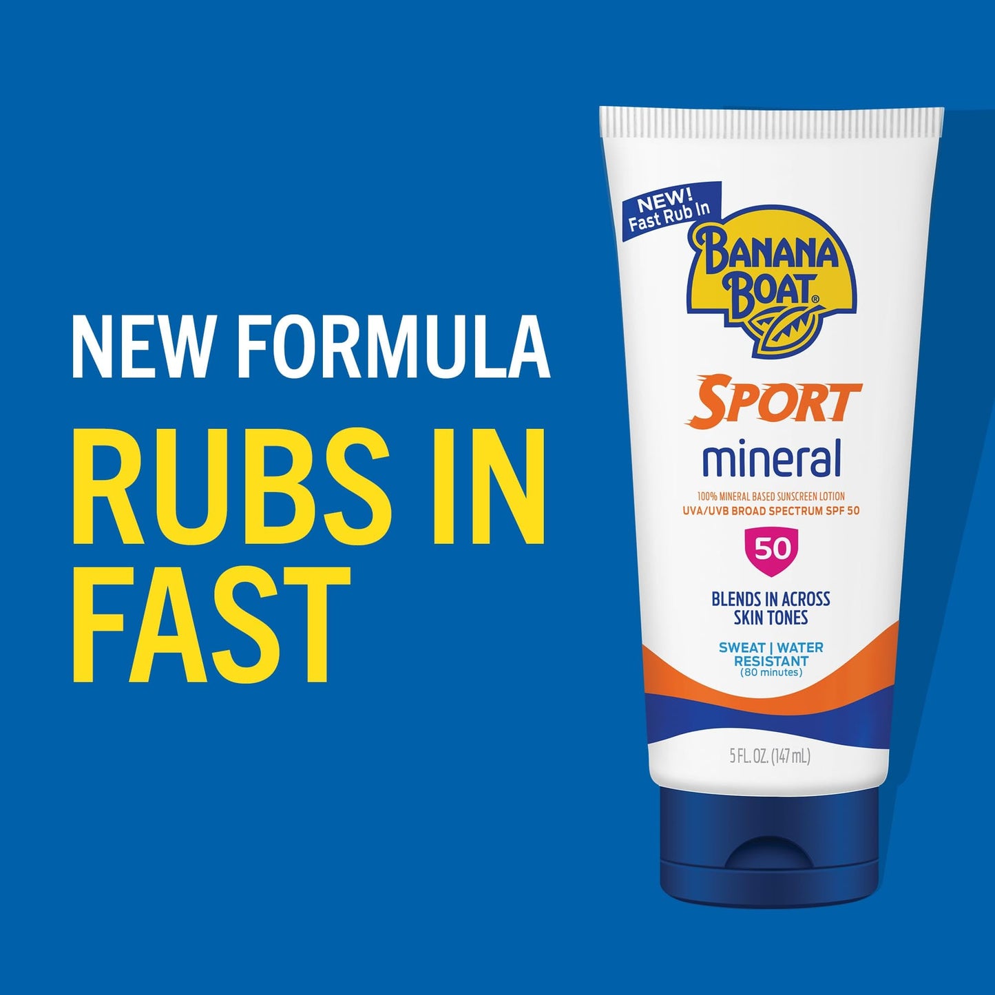 Banana Boat Sport Mineral Sunscreen SPF 50 Lotion, 5 Fl Oz