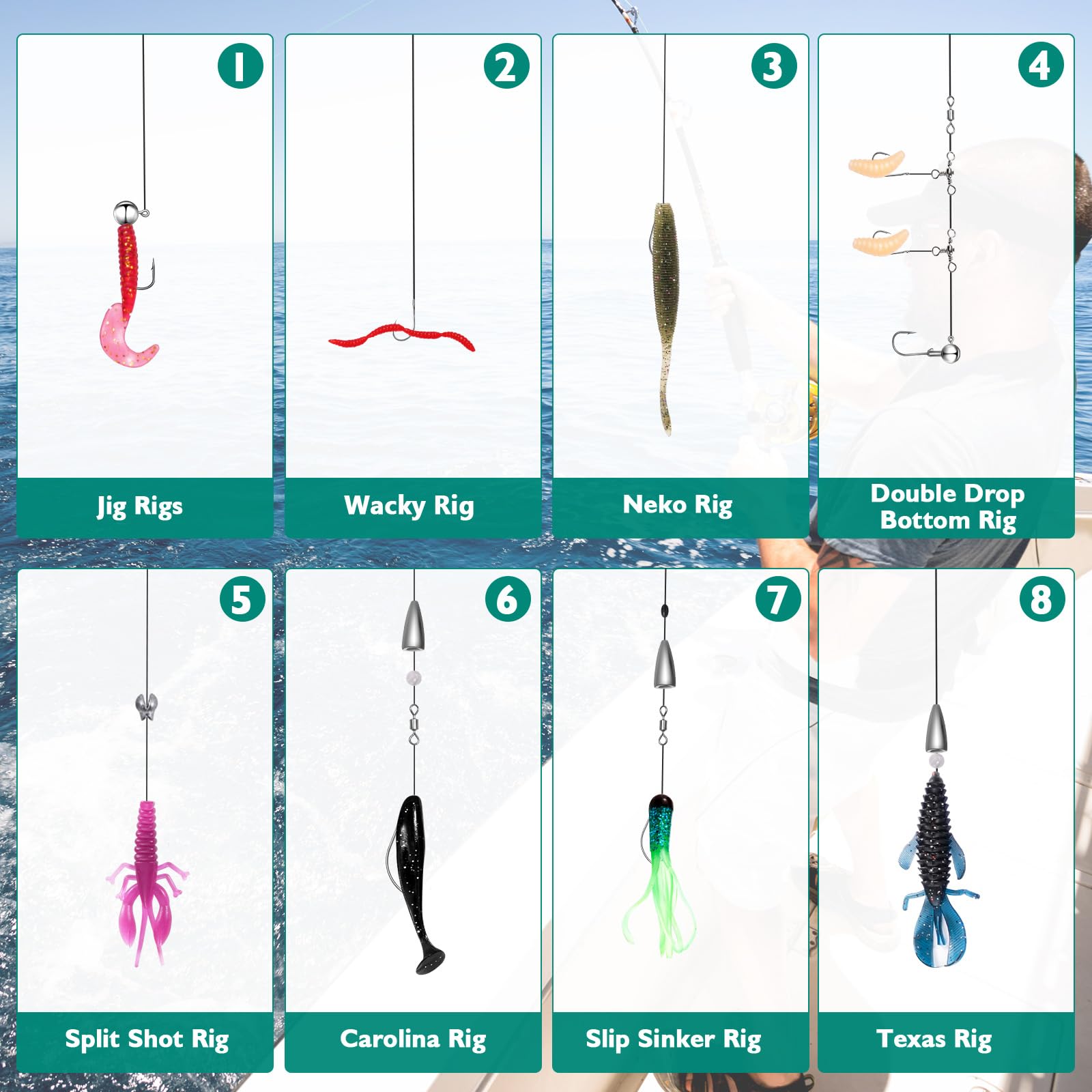 FONMANG 126Pcs Fishing Lures - 2025 New Tackle Box with Tackle Included, Fishing Kit with VIBs