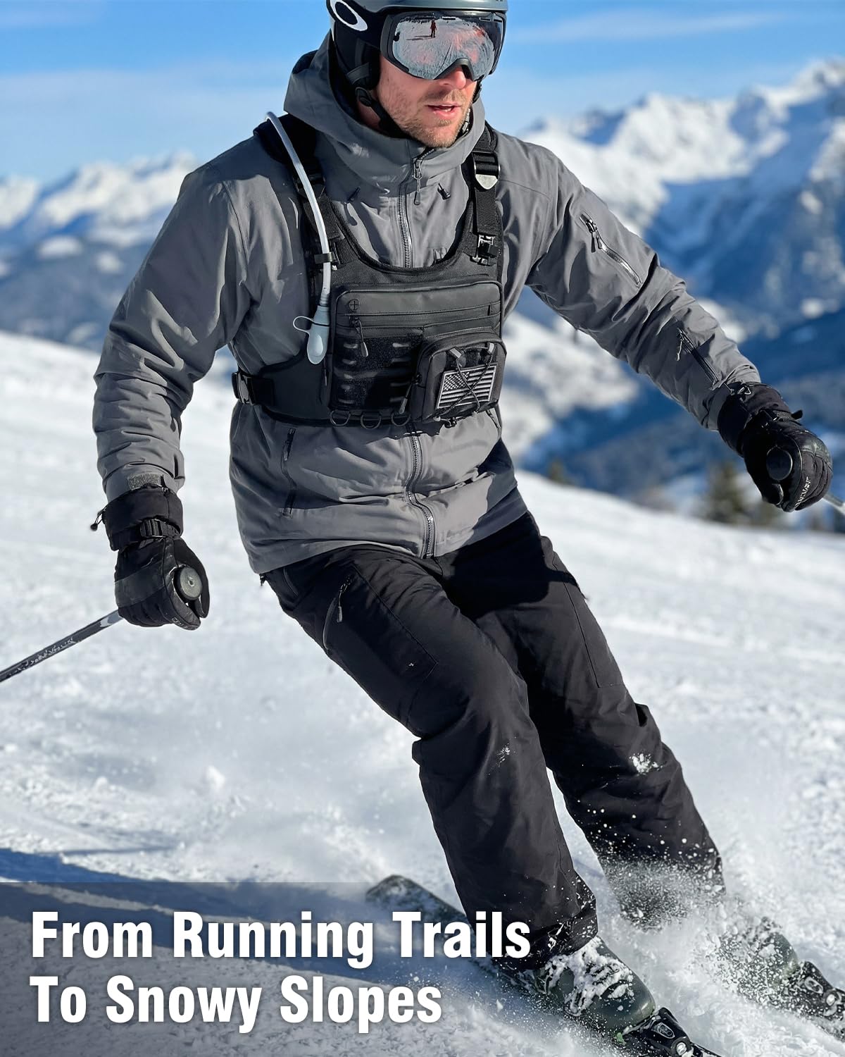 Zelvot Running Vest with 2L Water Bladder, Hydration Backpack, U.S. Design Patent, Lightweight