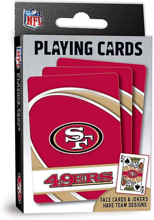 MasterPieces - NFL Playing Cards, Officially Licensed San Franciso 49ers Football Deck, Family Games for Adults and Kids, Standard Index