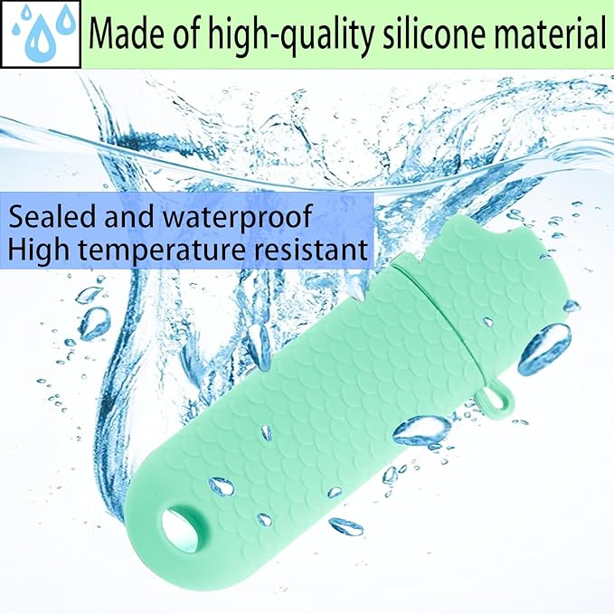 5 Pcs Waterproof Lighter Case Cover Holder for BIC Regular Lighters Sleeve Type J6 Outdoor Survival Multipurpose Seal Lighter Pouchfor Hiking and Camping (Cyan, 5)