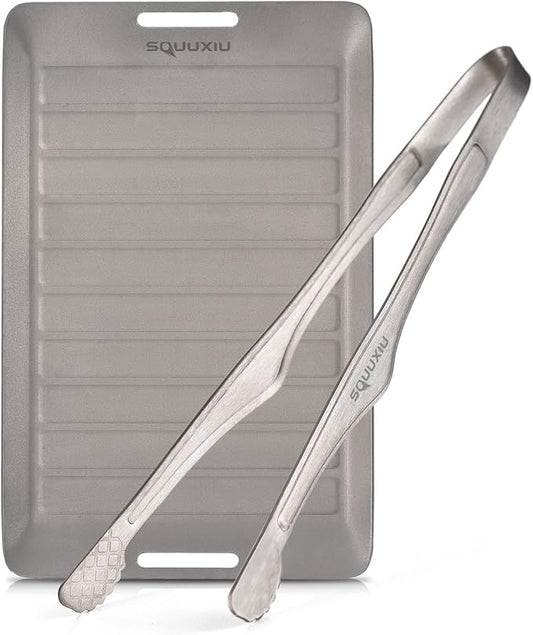 Camping Cookware Set, Camping Grill Pan or BBQ Tongs Set Portable Outdoor Cookware Lightweight Grill Pan for Backpacking Cooking Picnic