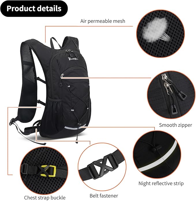 15L Small Hiking Backpack Lightweight Hydration Backpack for Men Women, Warterproof Hiking Daypack for Travel Cycling