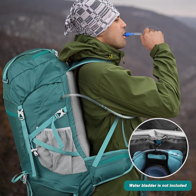 HOMIEE 50L Hiking Backpack Travel Bag Waterproof Camping Rucksack with Rain Cover Lightweight Backpacking Backpack