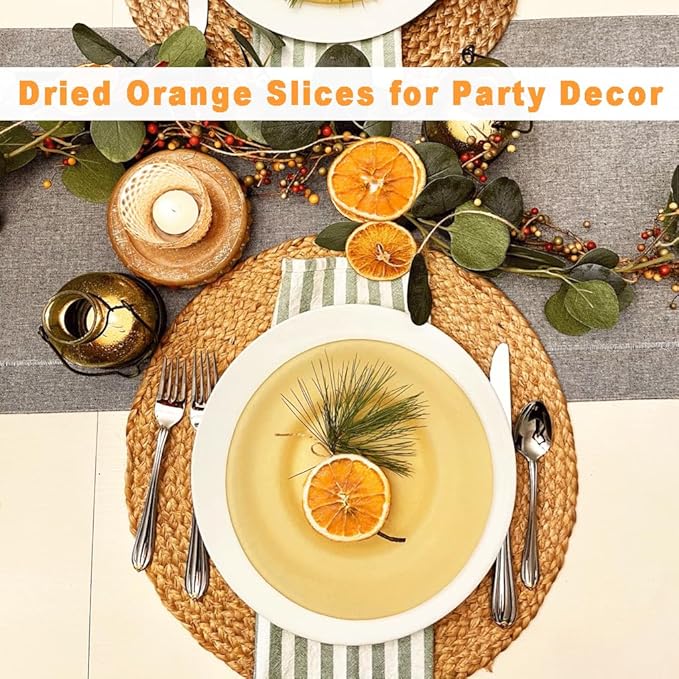 Mkostlich Dried Orange Slices, 3.52oz/100g Dehydrated Orange Slices, Natural Dried Oranges for Cocktails/ Christmas Decor/ Candles/ Crafts, No Sugar Added