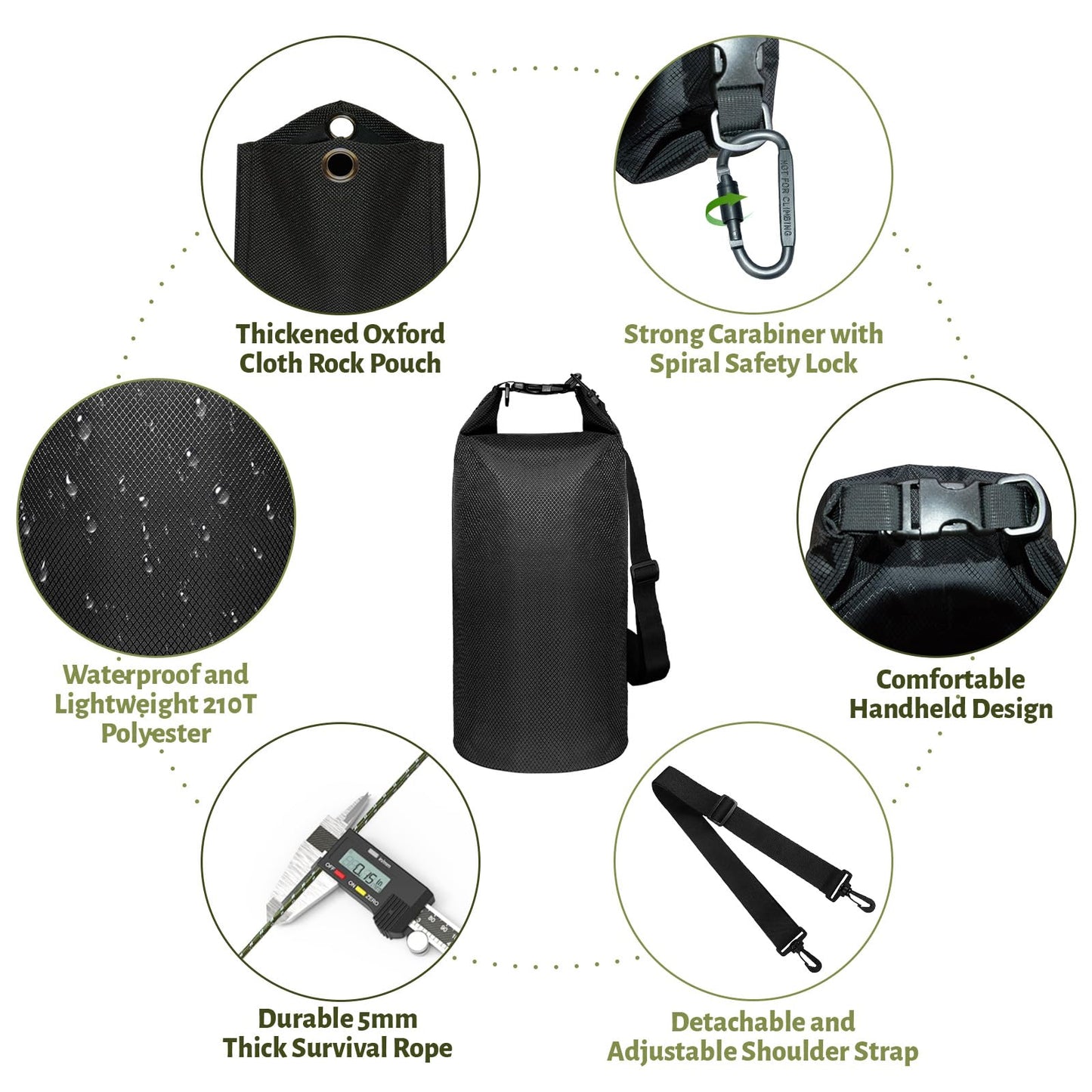 keepxaus Bear Bag Hanging Kit, 10L Waterproof Bear Bags for Food Backpacking Camping, Ultralight