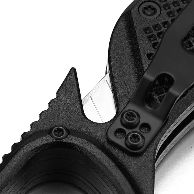 Folding Utility Pocket Knife N690 Steel 2.7 Inch Blade 7.7 Inch Open Length 5.6 oz EDC Outdoor Camping Hiking Fishing Tool with Cutter and Glass Breaker