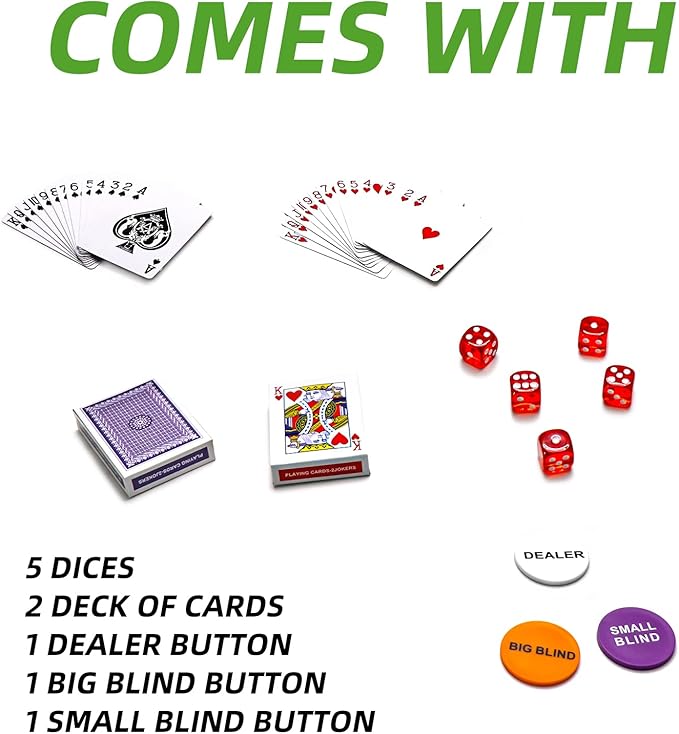 NOLIE Casino Poker Chip Set 200 300 PCS with Aluminum Case for Gambling(11.5 Gram)