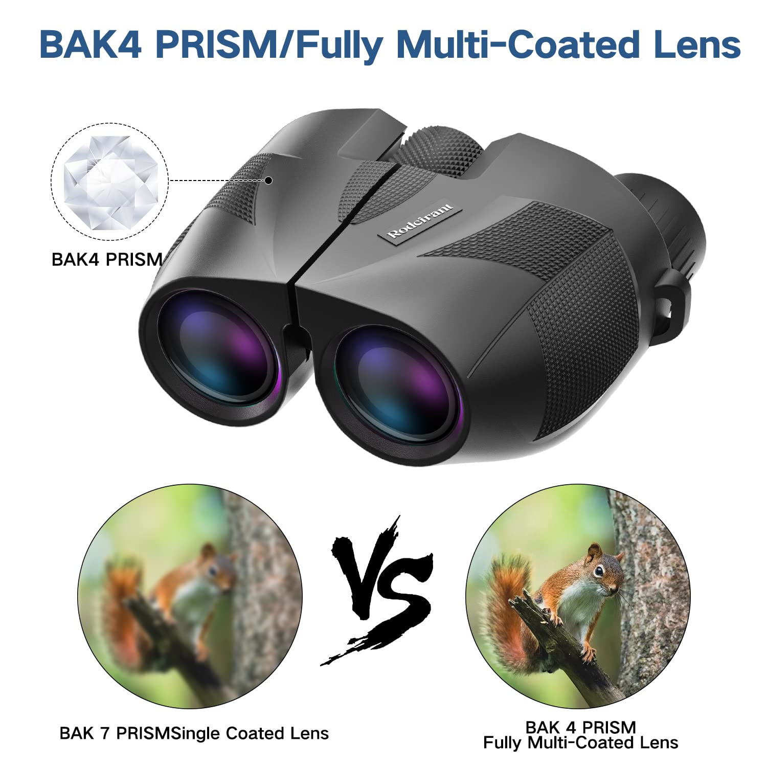 20x25 Compact Binoculars for Adults,High Powered Large Eyepiece Waterproof Binoculars,Easy Focus