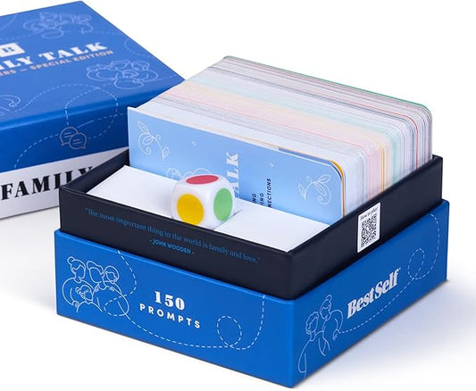 BestSelf Family Talk Icebreaker Deck ??150 Conversation Starters for Family Connections, Fun Bonding, Game Nights