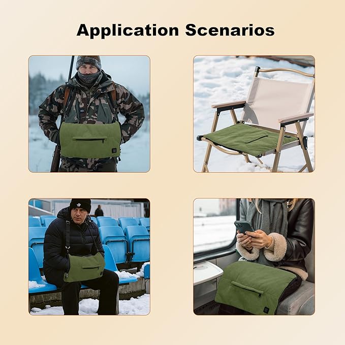 MDSTOP Heated Hand Warmer Pouch, Hand Warmers Rechargeable, Portable Electric Heated Hand Muff, Heated Gloves for Women, Men, Kids, Hunting,Fishing,Camping,Golf & Xmas Gifts（No-Battery）