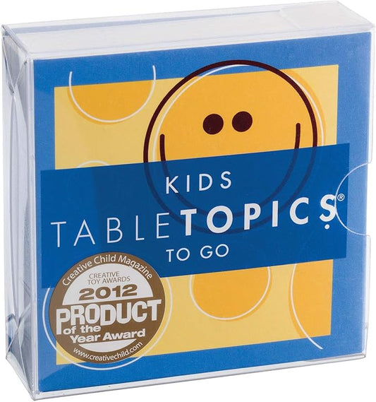 TableTopics Kids to Go Conversation Cards for Families with Young Children, 40 Questions for Fun & Connection at Dinnertime, Game Night, Car Trips, & Classrooms